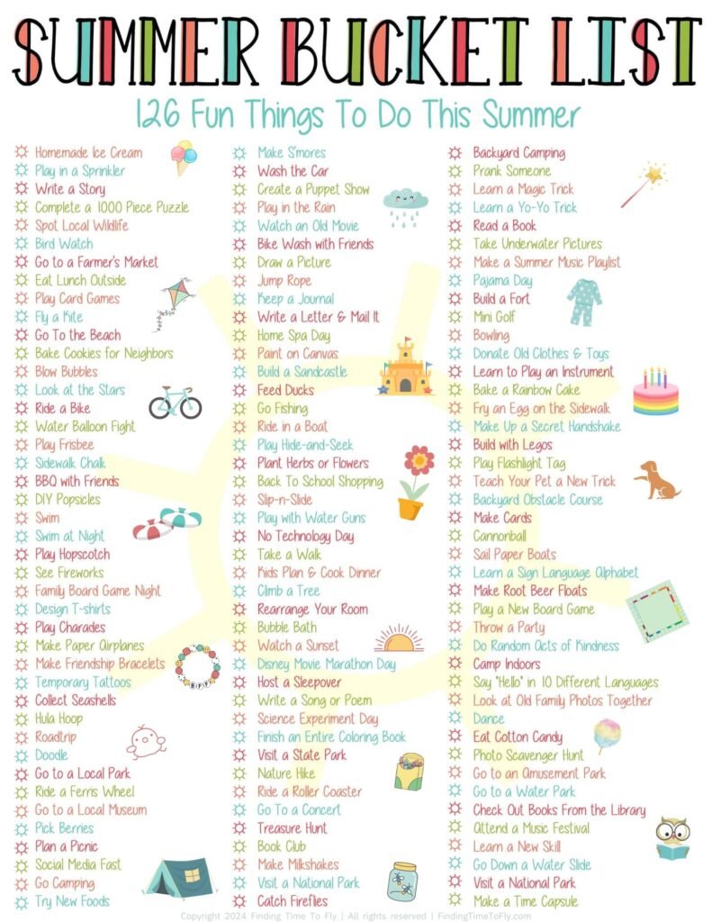 Summer Bucket List 2024