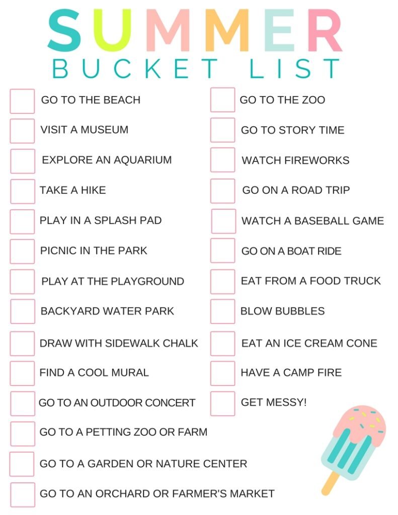 Summer Checklist